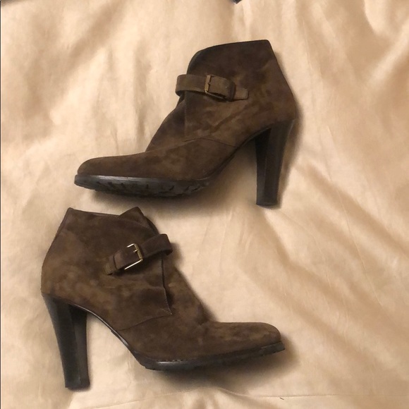 Ralph Lauren brown suede booties - Picture 2 of 4